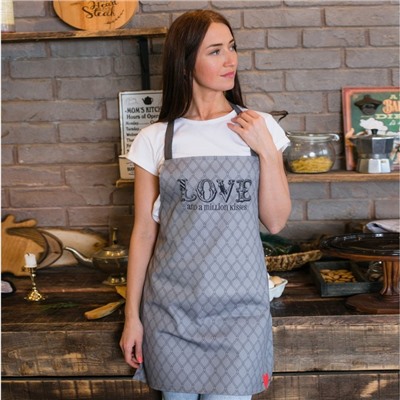 Фартук «Этель» Love 60×65 см см, 100% хлопок, саржа 190 г/м²