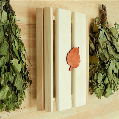 Абажур для бани и сауны «Лист», деревянный, настенный, «Добропаровъ»