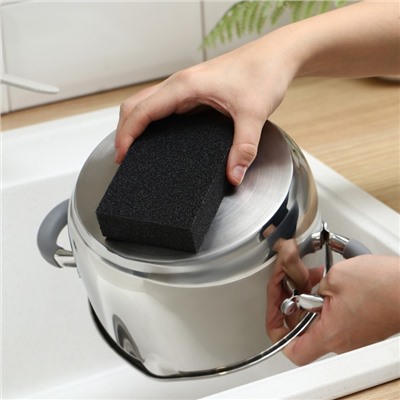 Губка чистящая «Чудо-губка», 10.5×7×2.5 см, усиленная