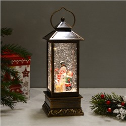 Светильник Новогодний светодиодный 10,5x10.5x34 см Снеговик / NG206-32 /уп 12/ музыкальный