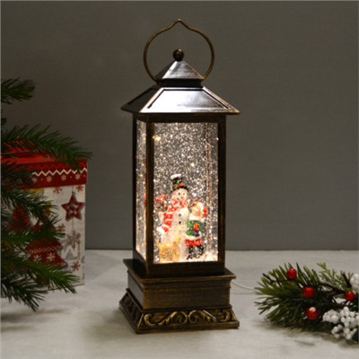 Светильник Новогодний светодиодный 10,5x10.5x34 см Снеговик / NG206-32 /уп 12/ музыкальный