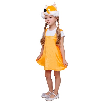 Карнавальный костюм «Лиса Ириска», сарафан, шапка, размер 110-56