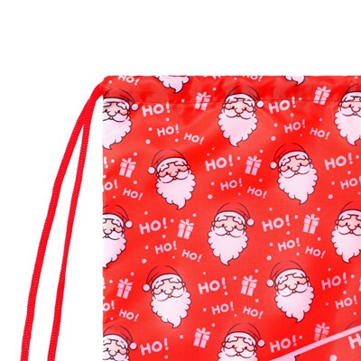 Мешок новогодний под сладости, Ho-Ho,(мягкий полиэстер плотностью 210D) 29×34 см