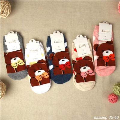Носки р. 35-40 Медведь короткие / L813 /уп 10/1200/ ОДНА ПАРА/ МАРКА