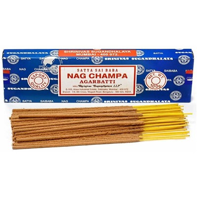 SATYA Бангалор Ароматические палочки Nag Champa 100 г х 12 уп.