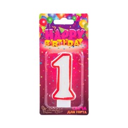 Свеча для торта цифра "3" 12шт