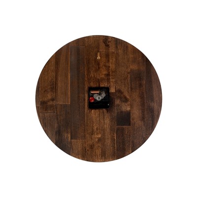 Часы настенные, интерьерные, бесшумные, плавный ход, d=35 см, дерево, коричневые