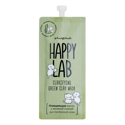Happy Lab Очищающая маска для молодой кожи с зеленой глиной / Cleansing Mask With Green Clay, 20 мл 21206