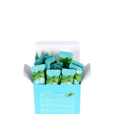 Ополаскиватель для полости рта в стиках со вкусом зеленого чая, 20 шт. по 10 мл