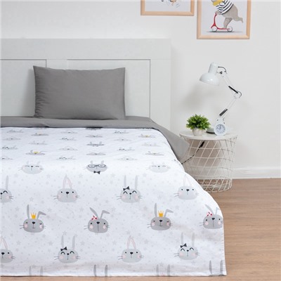 Покрывало 1.5-спальное «Этель» Funny rabbits, 145×210 см, хлопок 100%