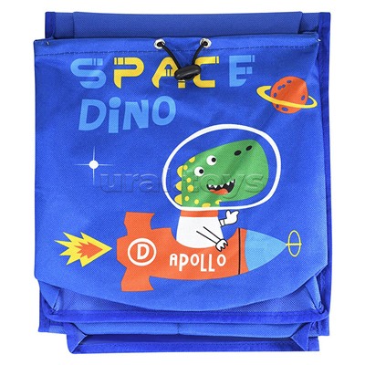 Кармашки-органайзер в шкафчик для детского сада 5 карманов 83x24 см голубой