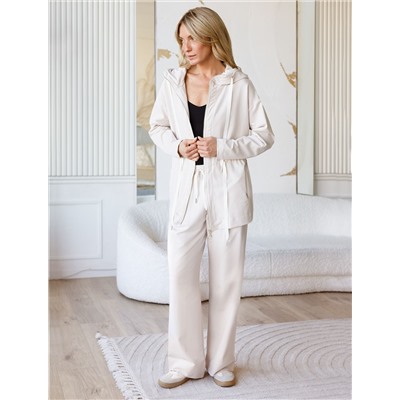 Свободные брюки из тонкого премиального футера с эластаном