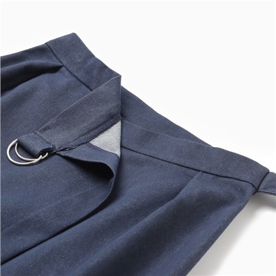 Юбка миди на запах женская MINAKU: Jeans Collection, синяя, размер 42