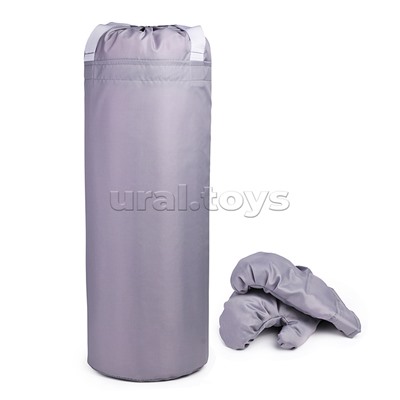 Набор детский игровой (перчатки, груша 70 см.) Оксфорд (серый)