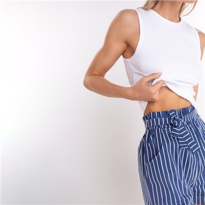 Шорты женские повседневные, синие, размер 46