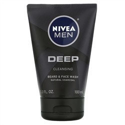 Nivea, Men, Deep Cleansing Beard & Face Wash, 3.3 fl oz (100 ml)