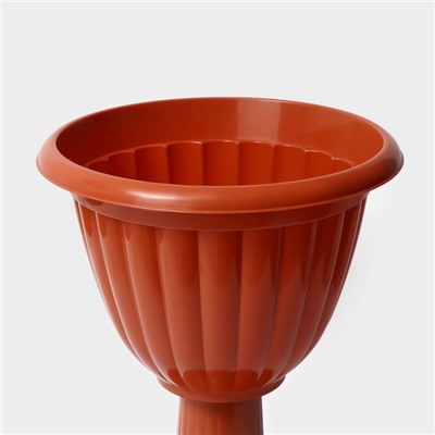 Вазон для цветов «Жасмин», 12 л, d=37 см, h=46 см, коричневый