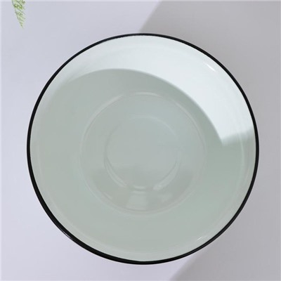 Миска эмалированная, 4 л, деколь МИКС, цвет белый