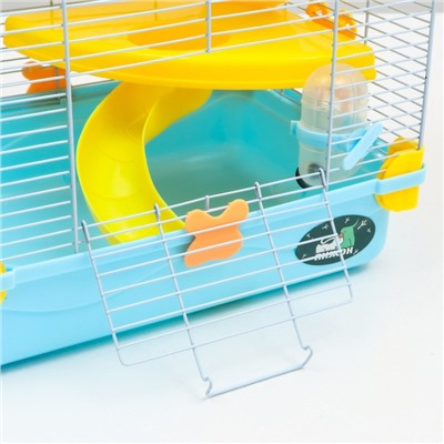 Клетка для грызунов "Пижон", 31 х 24 х 46 см, голубая