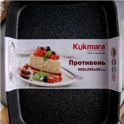 Противень, 40×29,5×5 см, антипригарное покрытие, цвет тёмный мрамор
