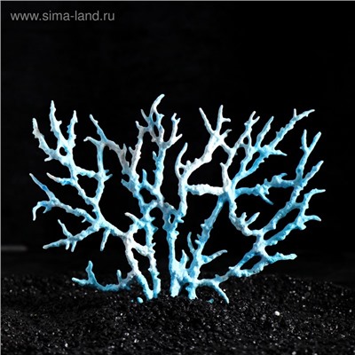 Коралл пластиковый большой 24.5×4×19 см, голубой
