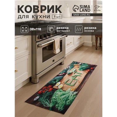 Коврик для кухни Этель «EAT», 38×118 см