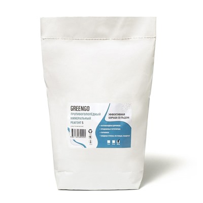 Реагент противогололёдный, соль техническая, 20 кг, работает при – 15 °C, в мешке, Greengo