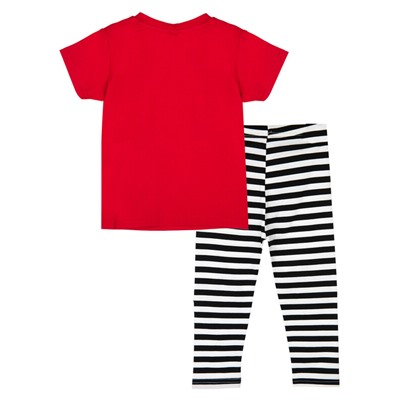 Комплект детский трикотажный для девочек: фуфайка (футболка), брюки (легинсы)