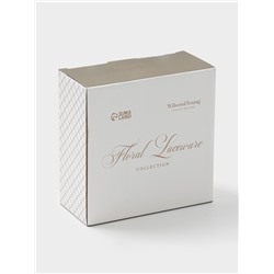 Салатник WY Floral Laceware, 700 мл, d=15 см, фарфор, серая