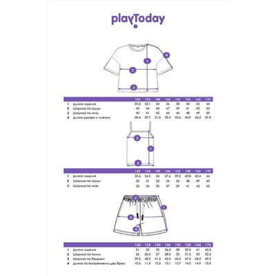 Комплект (Футболка+Майка+Шорты) PLAYTODAY, 1122521