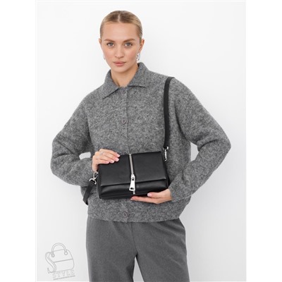 Сумка женская кожаная 1143TH black Polina&Eiterou
