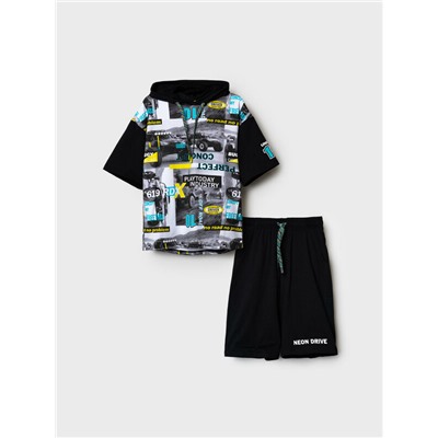 Комплект трикотажный для мальчиков: джемпер (футболка), шорты