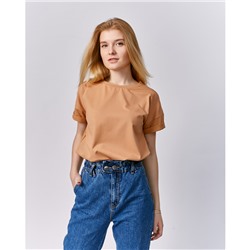 Футболка женская MINAKU OVERSIZE FIT: рыжая, р-р 46