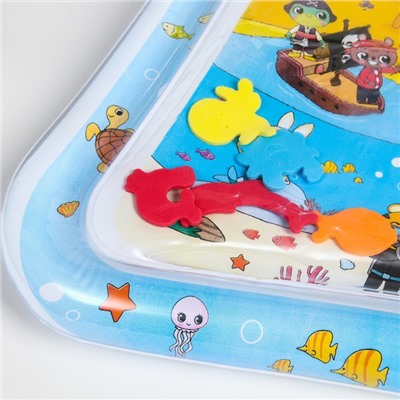 УЦЕНКА Акваковрик надувной развивающий водный коврик «Дружилки», 80×50 см, Крошка Я