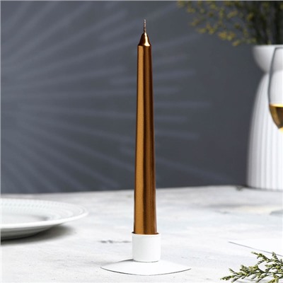 Набор свечей античных, 1.9×20 см, 6 шт., кофейно-золотой металлик