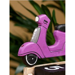 Календарь настольный «Мопед», 14×5.5×14.5 см, дерево, фиолетовый