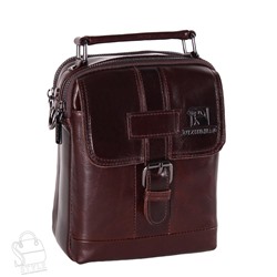 Сумка мужская кожаная 66620SG brown Fuzhiniao