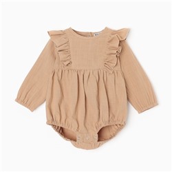 Боди - платье для девочки MINAKU, размер 86-92, бежевое
