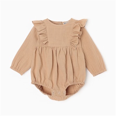 Боди - платье для девочки MINAKU, размер 86-92, бежевое