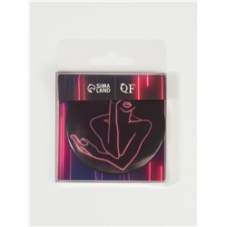 Зеркало карманное «Силуэт», d=7 см, PVC - коробка, чёрное