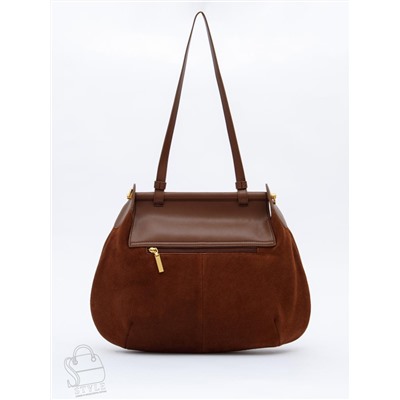 Сумка женская кожаная 1044M brown Polina&Eiterou