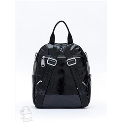 Рюкзак женский кожаный 21021 black Polina&Eiterou