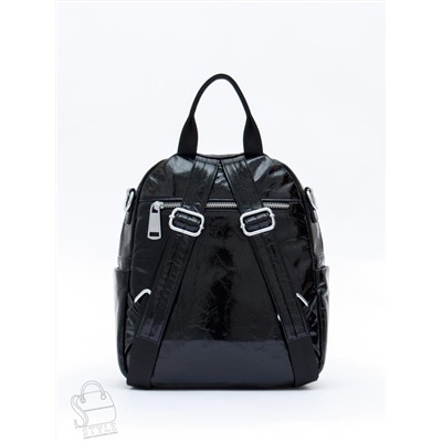 Рюкзак женский кожаный 21021 black Polina&Eiterou