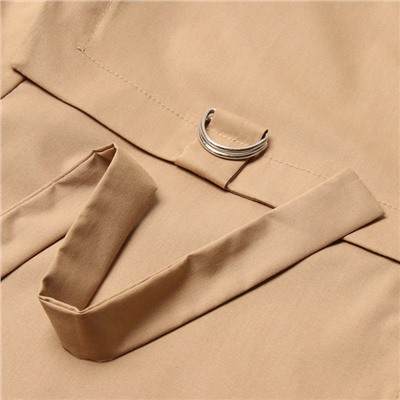 Рубашка женская с лентами MINAKU: Casual Collection, размер 50, бежевая