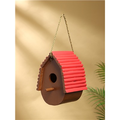 Подвесной декор «Скворечник», 23×15×18 см, дерево, красно-коричневый