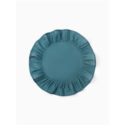 Набор салфеток «Этель», 36×36 см - 2 шт., бирюзовый, лён 48%, хлопок 52%, 206 г/м²