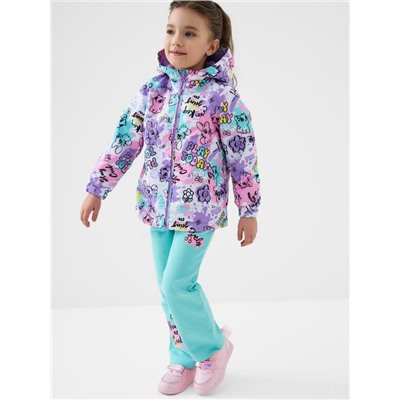 Куртка текстильная с полиуретановым покрытием для девочек (ветровка)