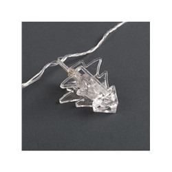 Гирлянда «Нить» 4.5 м с насадками «Прищепки-ёлочки», IP20, прозрачная нить, 20 LED, свечение белое, 220 В