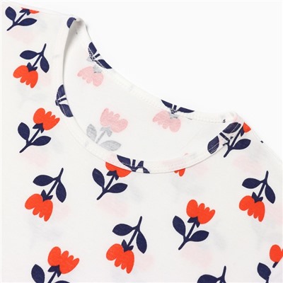 Пижама женская (футболка, шорты) Catfit, молочная, размер 44