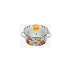 Кастрюля 1,5л цил.борт.(белая) Цветное печенье 51904-352/4.02